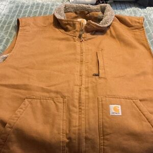 Carhartt Tan Fleece-Lined Vest